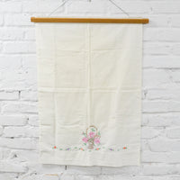 Embroidered Floral PIllowcase - 20" x 29"