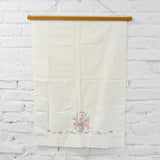 Embroidered Floral PIllowcase - 20" x 29"