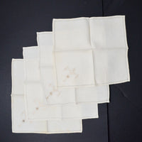 Drawn Thread Embroidery Linen Napkins - Set of 4