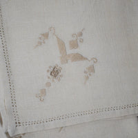Drawn Thread Embroidery Linen Napkins - Set of 4