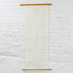 Blue + White Drawn Thread Linen Runner - 17" x 48"