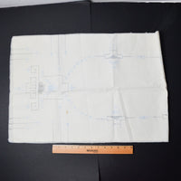 Blue + White Drawn Thread Linen Runner - 17" x 48"