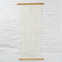 Blue + White Drawn Thread Linen Runner - 17" x 48"