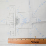 Blue + White Drawn Thread Linen Runner - 17" x 48"