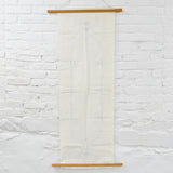 Blue + White Drawn Thread Linen Runner - 17" x 48"