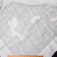 Whitework Embroidery Clouds + Dragons Tablecloth + Napkins