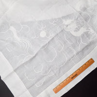 Whitework Embroidery Clouds + Dragons Tablecloth + Napkins