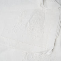 Whitework Embroidery Clouds + Dragons Tablecloth + Napkins
