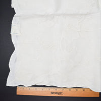 Whitework Applique + Drawn Thread Embroidery Tablecloth + Napkins