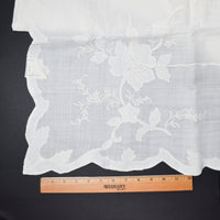 Whitework Applique + Drawn Thread Embroidery Tablecloth + Napkins