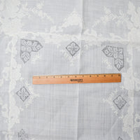 Whitework Applique + Drawn Thread Embroidery Tablecloth + Napkins