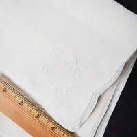 Whitework Applique + Drawn Thread Embroidery Tablecloth + Napkins