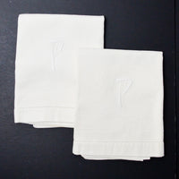 P Embroidered Napkin Bundle, 19.5" x 34" - Set of 2