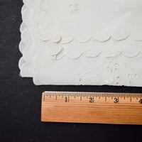 White Scalloped Edge Eyelet Lace Runner - 18.5" x 54"