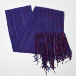 Purple Woven Scarf with Fringe - 7" x 68"