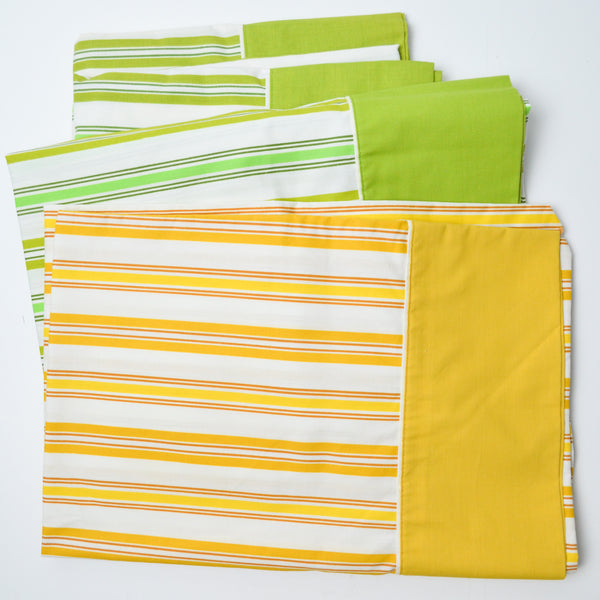 Striped Vintage Pillowcases - Set of 3