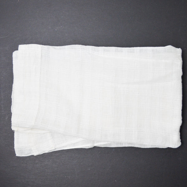 White Grid Semi-Sheer Curtain - 30" x 30"