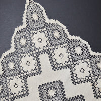 Vintage Lace Tablecloth (Stained) - 35" x 36"