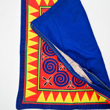 Blue, Red, + Yellow Geometric Print Pillowcase with Zipper - 18" x 18" - Has Stain