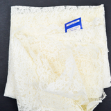 Off-White Floral Lace Tablecloth with Lace Ruffle Edge - 72" x 90"