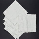 White Embroidered 16" Square Napkins - Set of 5