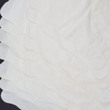White Scallop Edge Square Napkins, 16" - Set of 14
