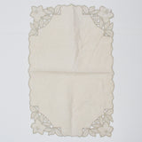 Off-White + Beige Lace Edge Napkins, 10" x 16" - Set of 5
