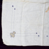 Applique Playing Card Suits Bridge Tablecloth - 34" x 35"