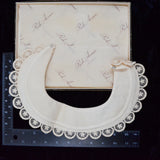 Vintage White Lace-Trimmed Collar