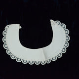 Vintage White Lace-Trimmed Collar