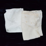 White Eyelet Lace + Drawn Threadwork Handkerchief Bundle