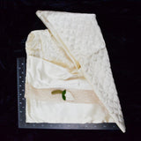 White Satin Quilted Book Cover