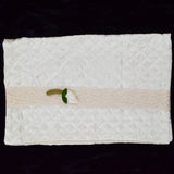 White Satin Quilted Book Cover