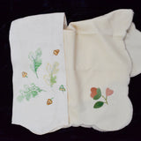 Vintage Embroidered + Applique Handkerchiefs - Set of 2