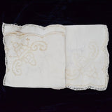 White Openwork Linens - Set of 2