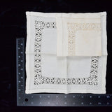 White Drawn Threadwork Handkerchiefs - Set of 2