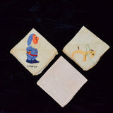 Vintage Applique Handkerchiefs - Set of 3