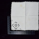 White Monogrammed Cutwork "PM" Napkins - Set of 4