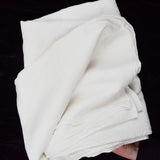 White Floral Damask Tablecloth - 68" x 120"