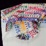 White + Bright Colorful Woven Table Runner - 32" x 56"