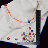 White + Colorful Floral Basket Embroidered Table Runner - 29" x 54"