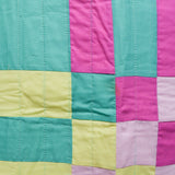Pink, Yellow, Teal + White Mini Wall Quilt