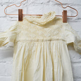White Eyelet Lace Vintage Christening Gown