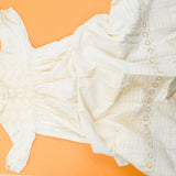 White Eyelet Lace Vintage Christening Gown