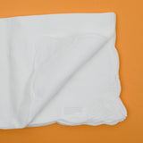 White Lace Corner Napkins, 16" Square - Set of 12