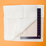 White Floral Linen Table Runner, Stamped for Embroidery - 16" x 38"