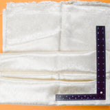 White Satin Lined Brocade Scarf - 18" x 72"