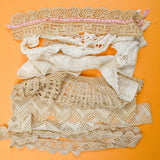 Off-White + Brown Crochet Lace Trim Bundle