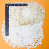 White + Off-White Lace Edge Doily Bundle
