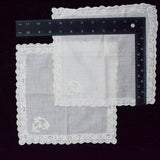White Elephant Embroidered Handkerchiefs - Set of 2